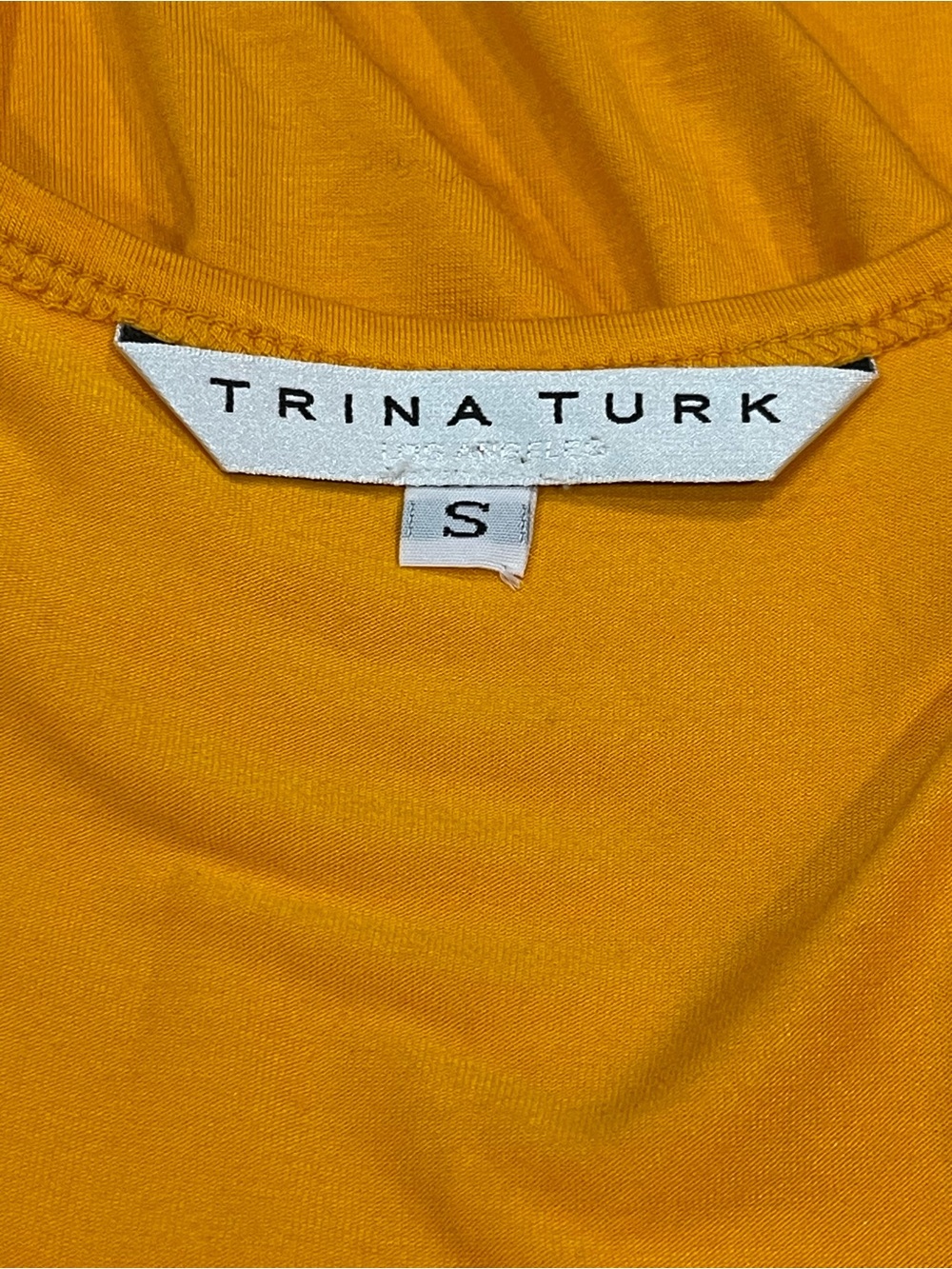 Trina Turk Richmond Tasseled Popover Dress Yellow Orange Mini Resort Size Small - Picture 9 of 11